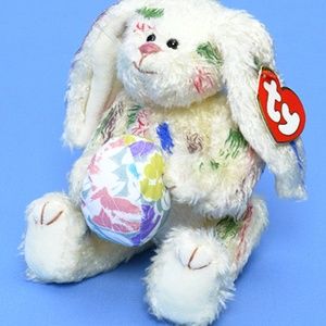 Ty Vintage Beanie Baby "Georgia" The Bunny - Ty White Bunny Stuffed Animal Plush